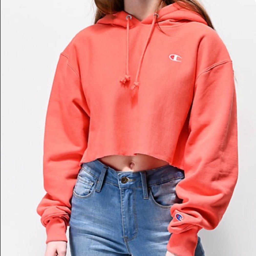 CHAMPION CROPPED REVERSE WEAVE HOODIE